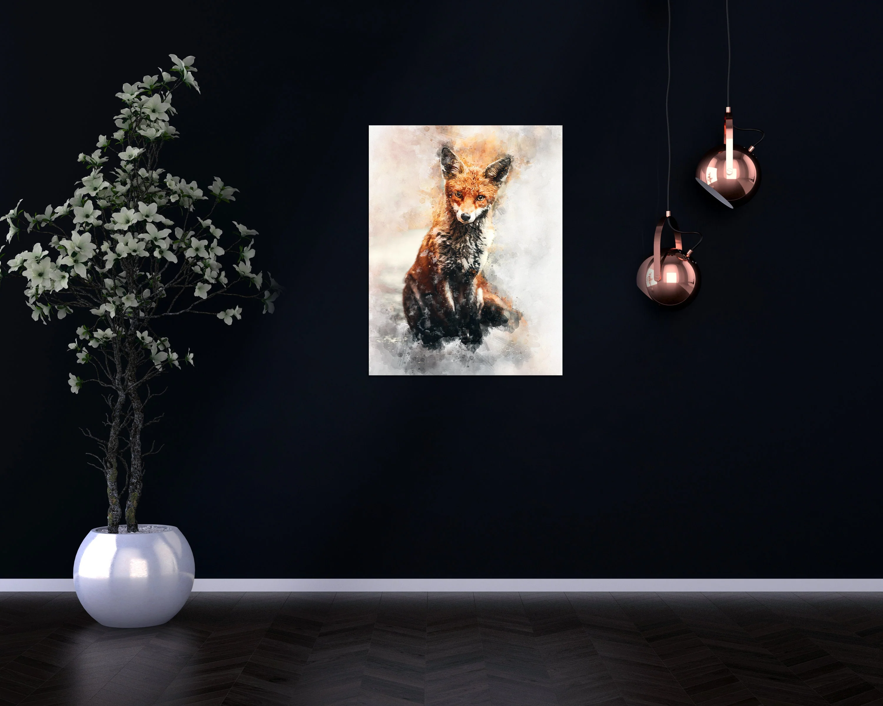 Watercolour Fox Poster Portrait Styled Large Wall Art Poster Perfect Gift Home Decor, Premium Quality, Animal Poster Print From A4 - A0 - Image 7