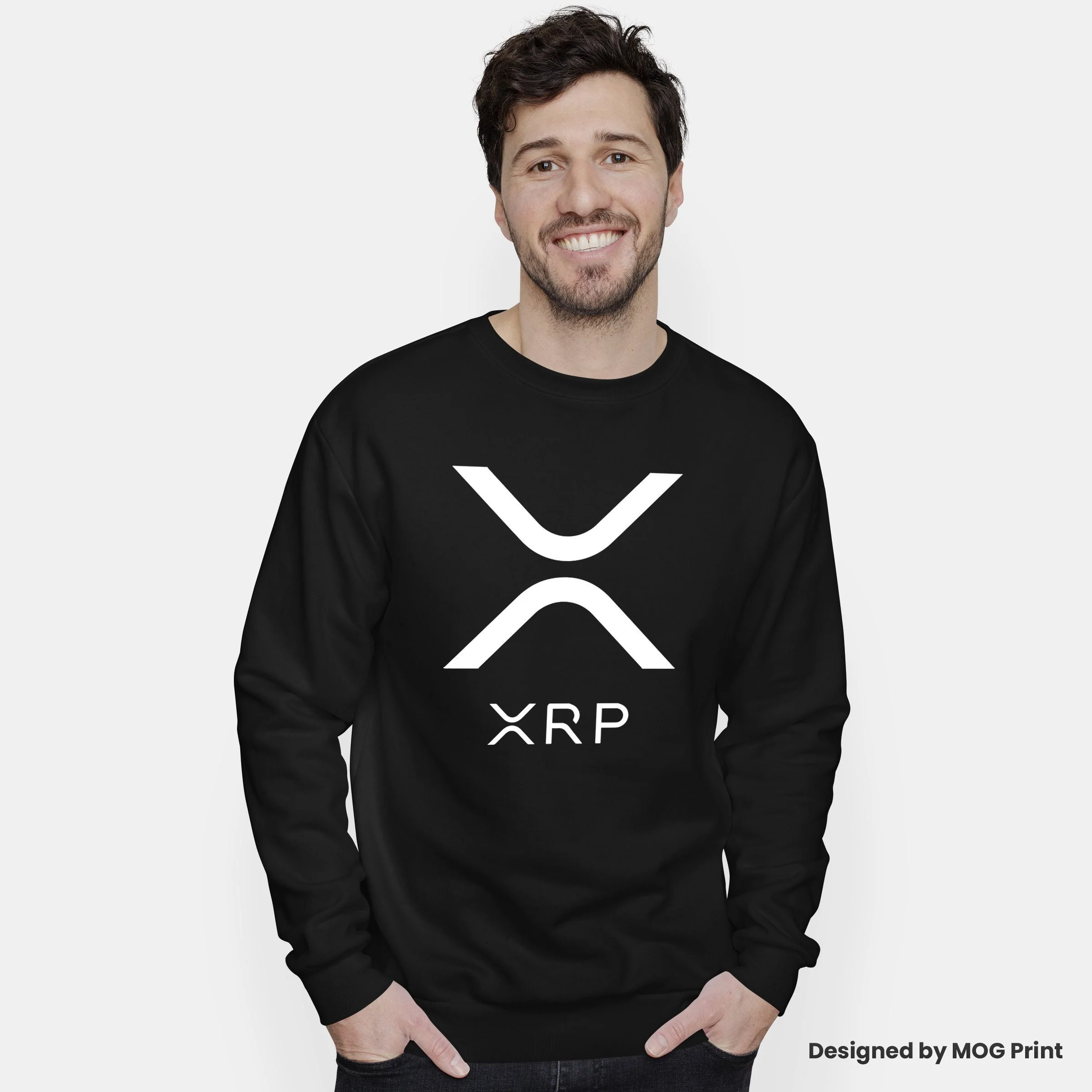 XRP Ripple Logo Hoodie & Sweatshirt, Crypto Coin HODL, Bull Moon Market, Traders - Investors - Miners, Cryptocurrency Jumper Unisex - Image 2