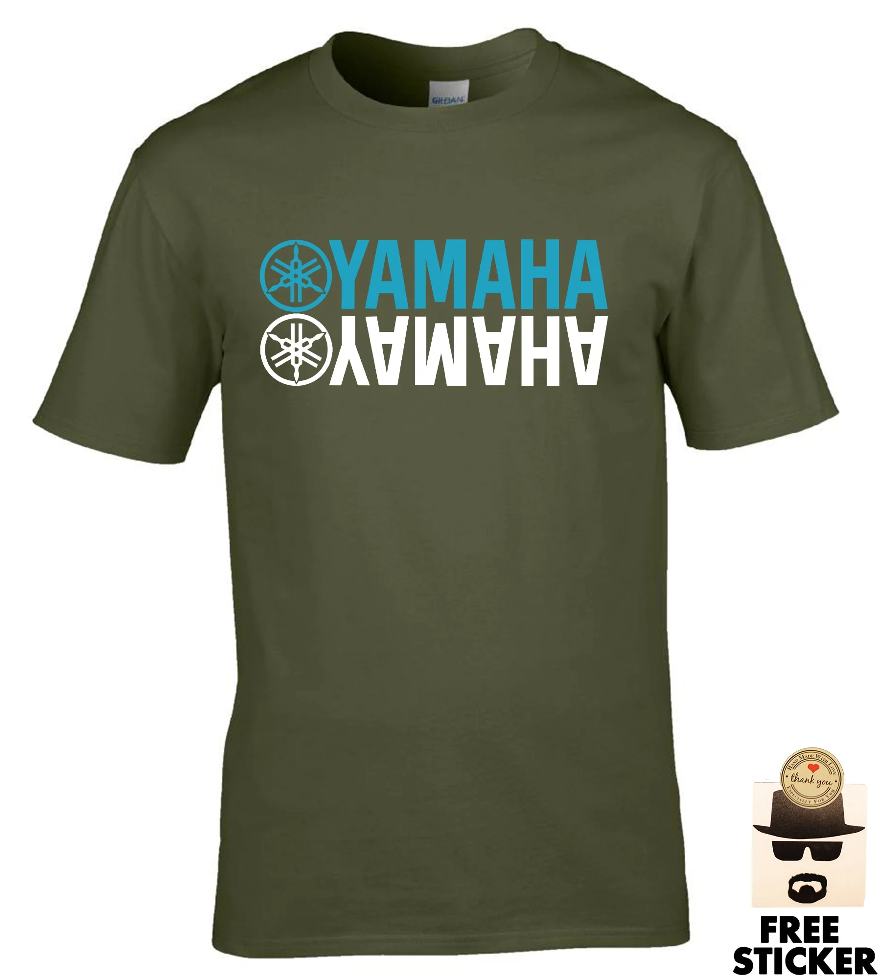 YAMAHA Mirrored Logo T-shirt Motorcycle Biker Tee Motorbike Rider Gift - Image 4