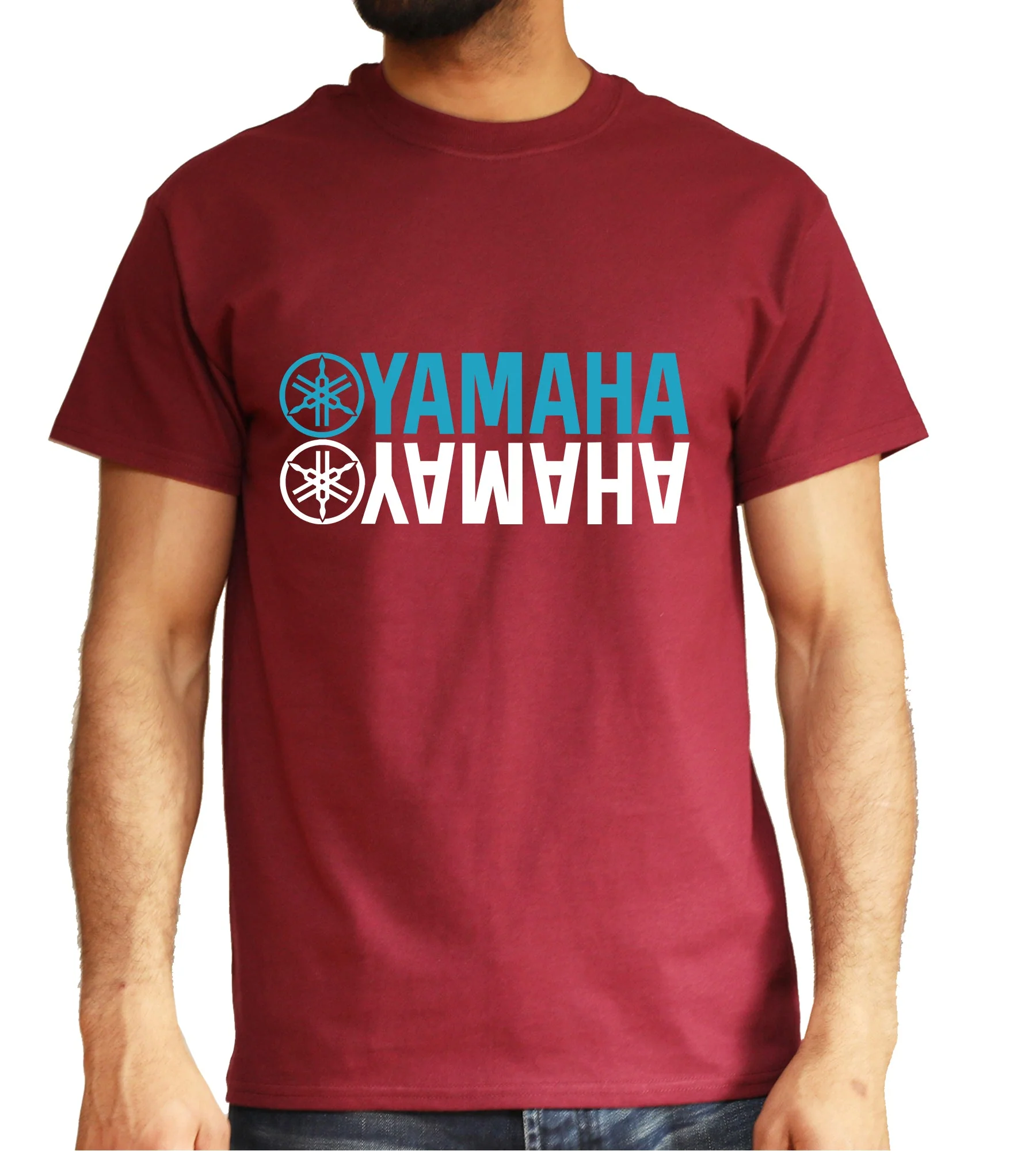 YAMAHA Mirrored Logo T-shirt Motorcycle Biker Tee Motorbike Rider Gift - Image 5